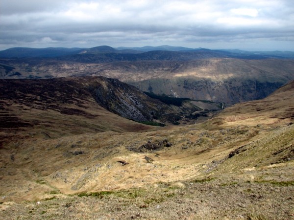 Looking towards the Fraughan Glen and Glenmalure from Lugnaquilla's North Prison