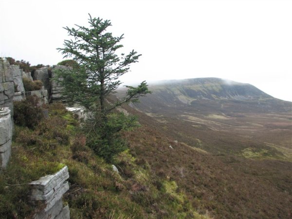 Limestone can be seen all around Cuilcagh
